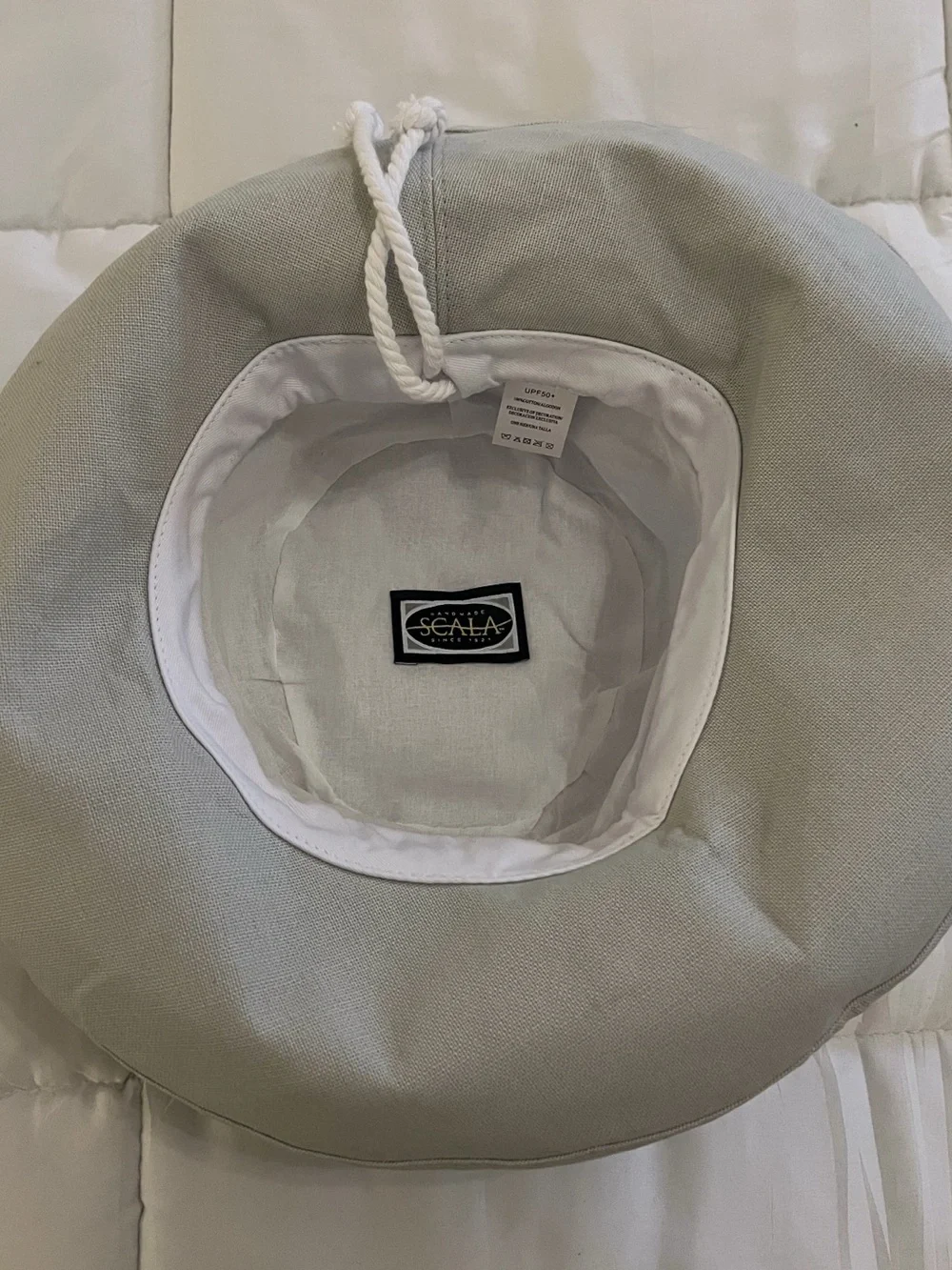 Scala Wide Brim Sun Hat in Light Gray - Women’s Beach & Travel Hat